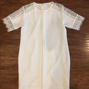 Endless Rose White Shift Dress with Lace Detail