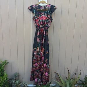 Bohemian print maxi dress