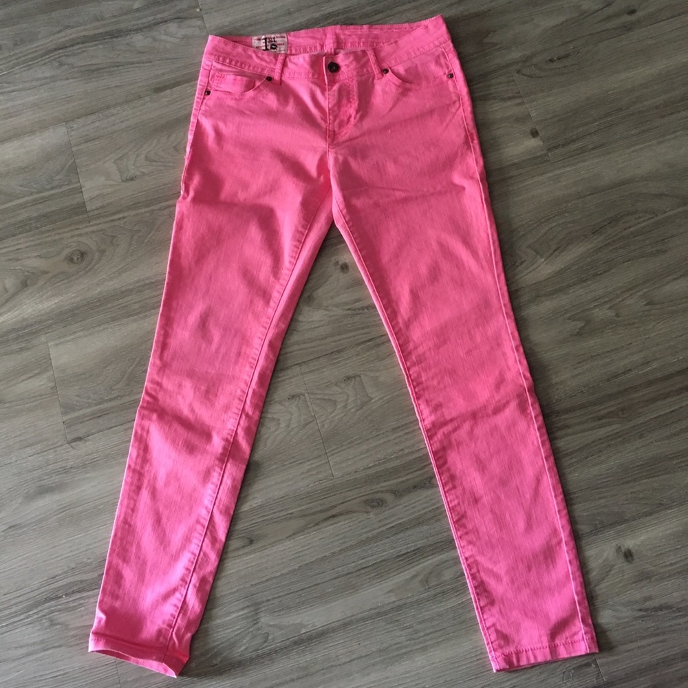 Highlighter Pink Stretch Jeans