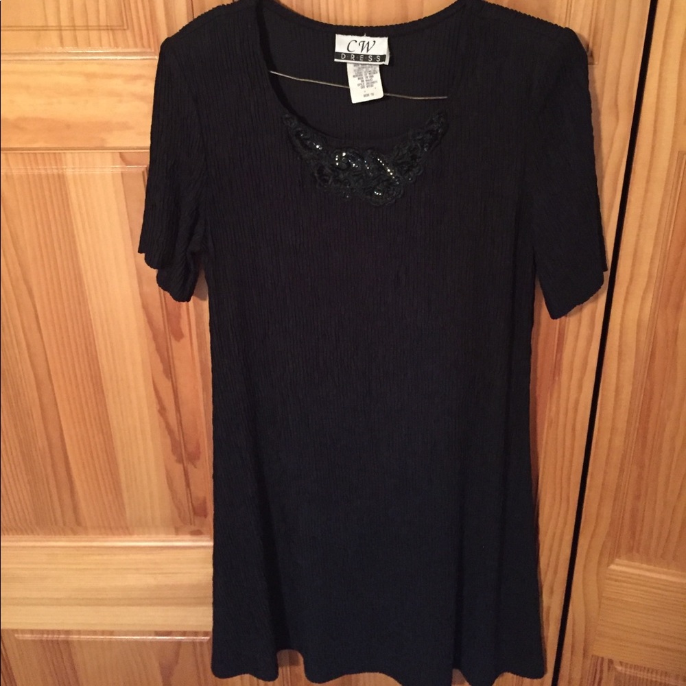 Black knee length dress