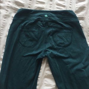 PrAna teal bell bottom style yoga pants