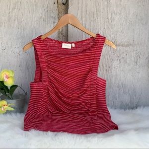 Red Sleeveless Top Anthropology EUC 🌈🦋