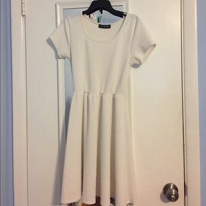 Fit and flare textured dress