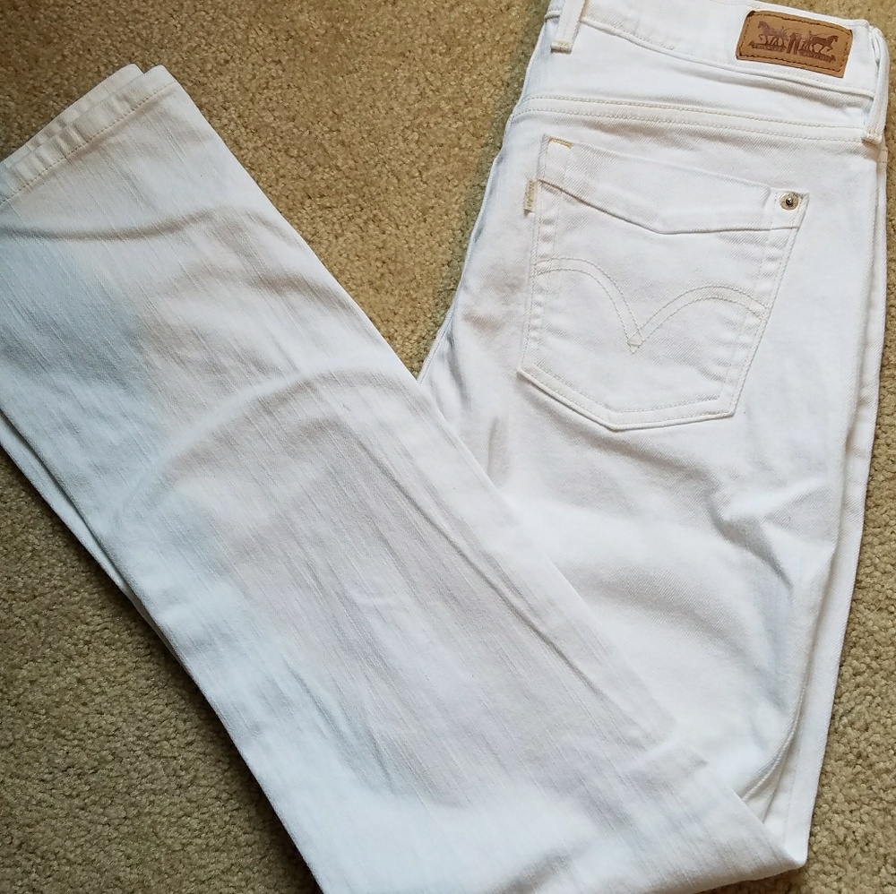 Levis 505 white jeans