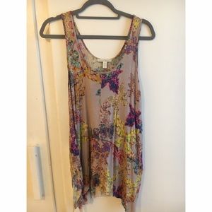 Anthropologie butterfly print tank