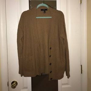 Tan knit cardigan