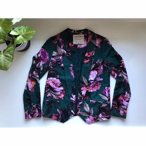 Anthropologie Cartonnier Floral Blazer