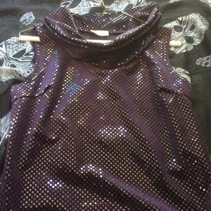 Purple with round silver circle blouse