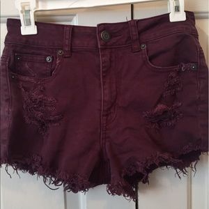 American Eagle Burgundy Shorts