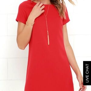 NWT Red Shift Dress