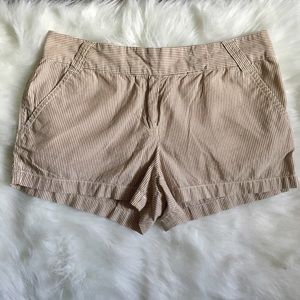 J. Crew Factory Tan Striped Shorts