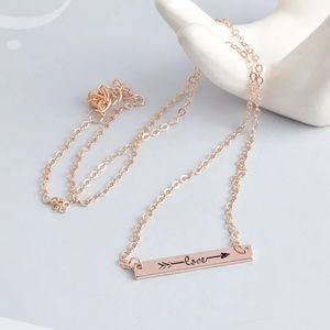 5 for $25 • Rose Gold Arrow Bar Necklace