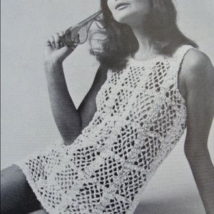 White Knitted Beach Coverup