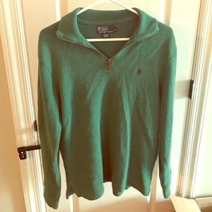 Polo sweatshirt pullover quarter zip