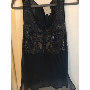 Anthropologie sequin top blouse
