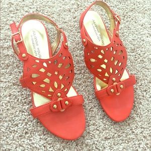 Julianne Hough SoleSociety Orange Sandals