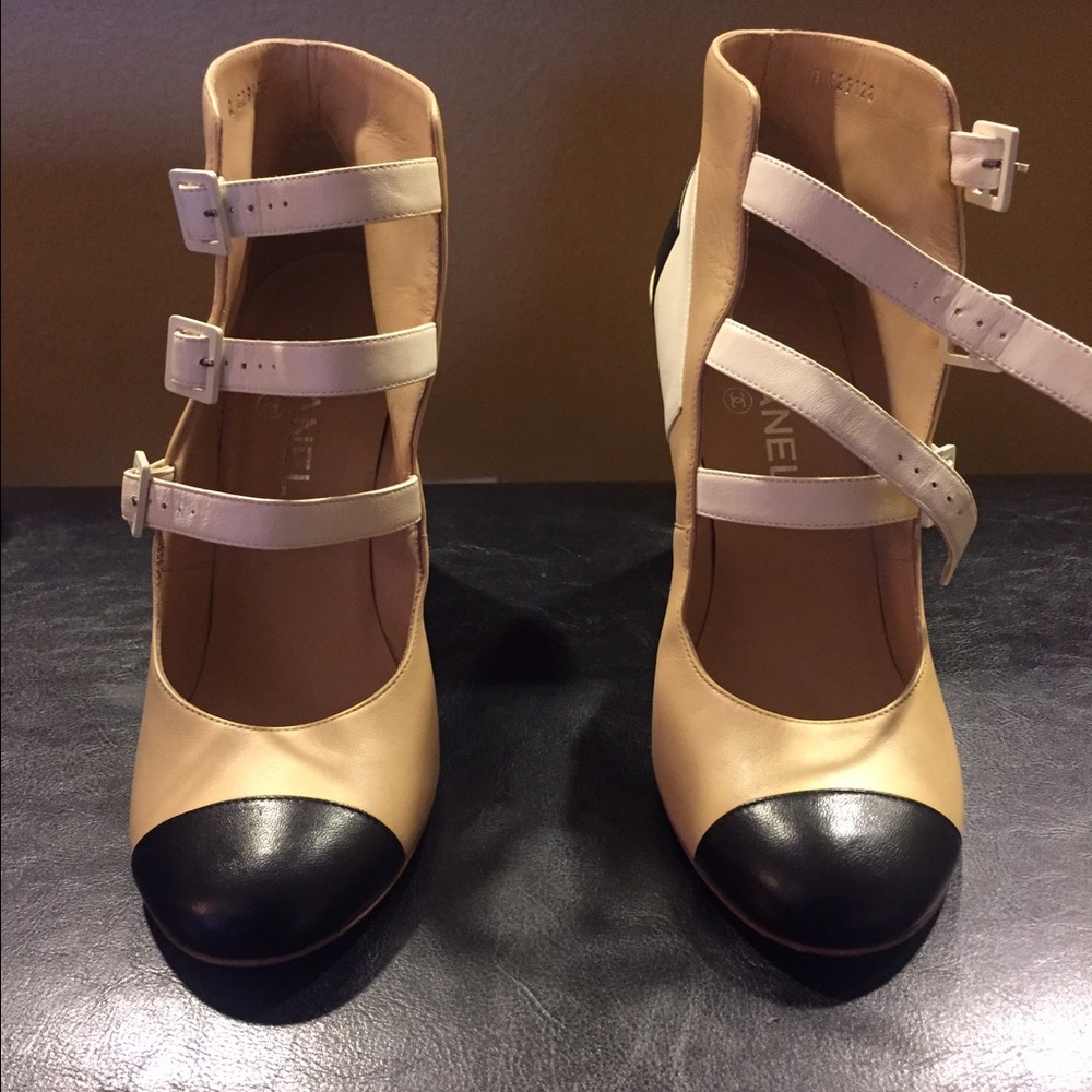 Authentic Chanel Color Block Booties