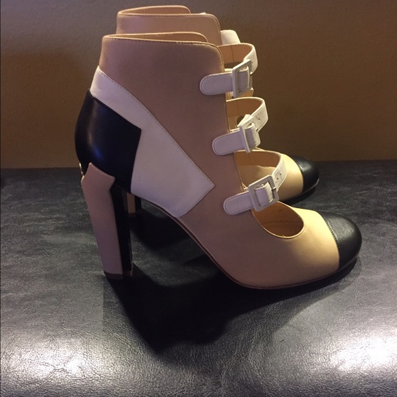 Authentic Chanel Color Block Booties - Picture 2 of 5