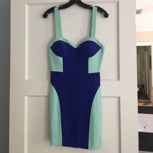 Rebecca Minkoff Navy/Mint Claudia Dress