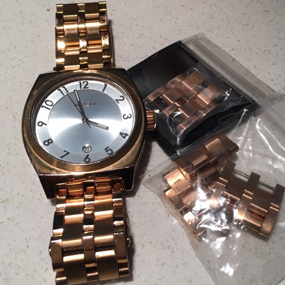 Women's Nixon Rose Gold Monopoly Watch