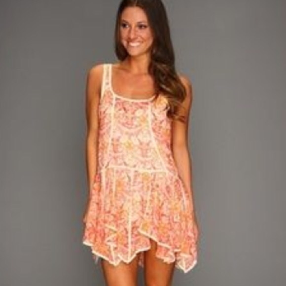 Free People Dresses & Skirts - Free People Swing Slip Trapeze Dress Voile & Lace