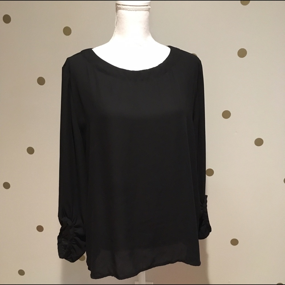 Black sheer top