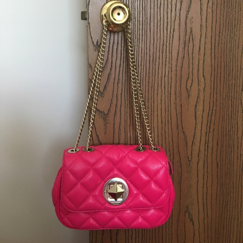 Kate Spade hot pink puffy purse