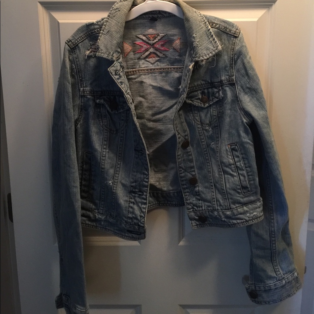 Super Fun Aztec Jean Jacket