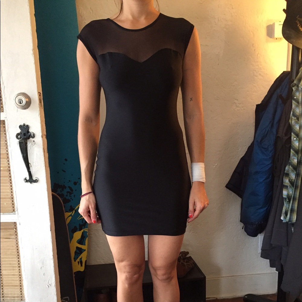 American Apparel mesh top bodycon mini dress, SM
