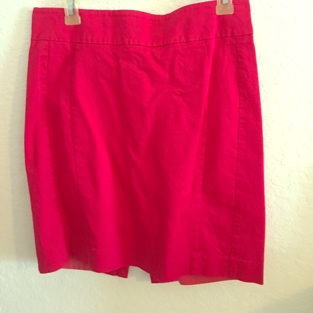 Size 8 watermelon pink cotton sateen skirt
