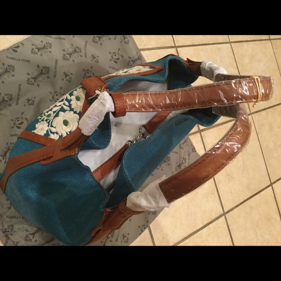 HP🍾🎉Boho Linen Floral Embroidered Isabella Fiore - Picture 8 of 8