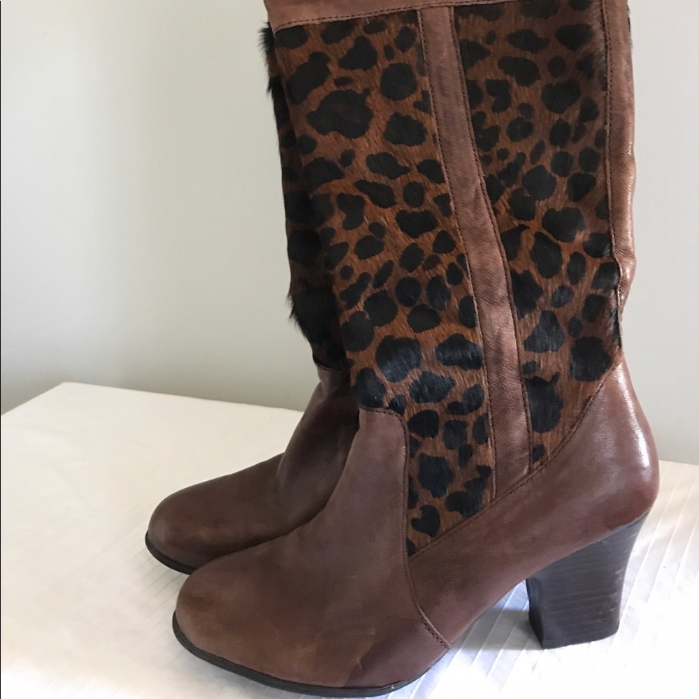Leopard print boots by Born