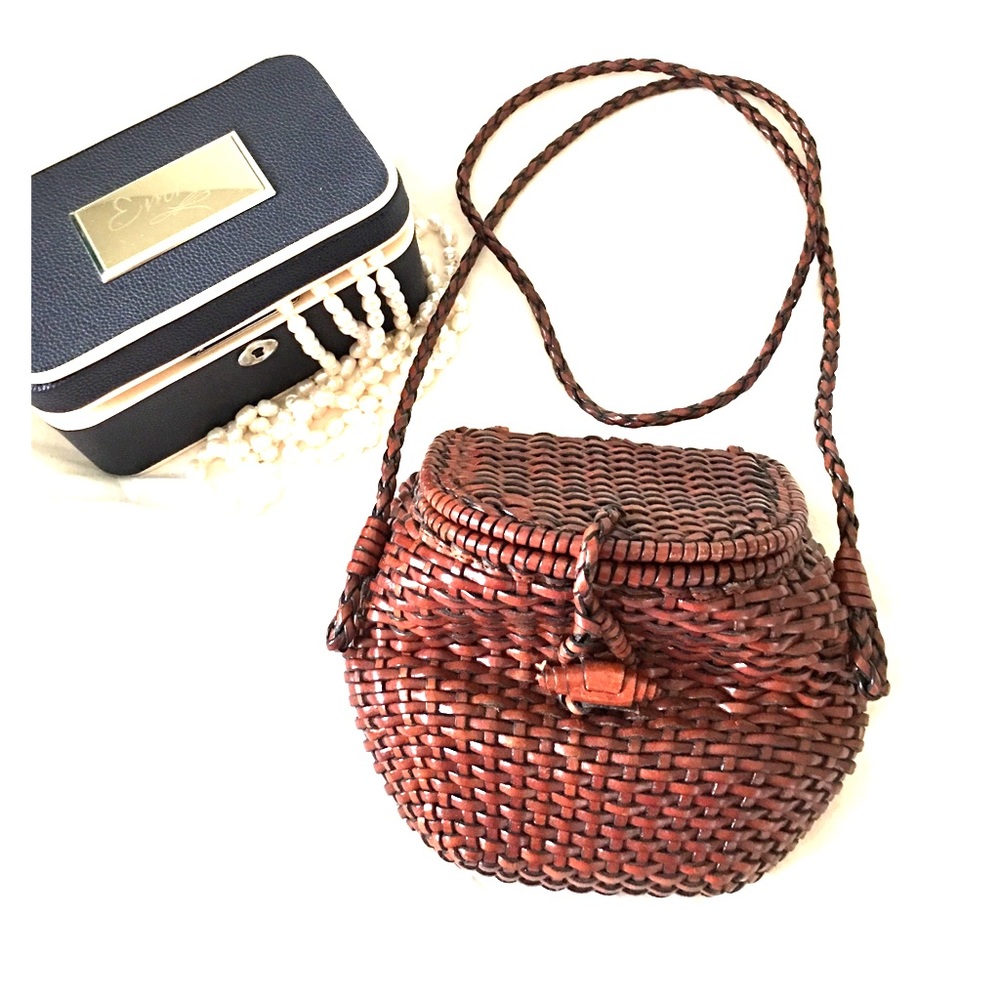 Gorgeous Woven Brown Leather Crossbody