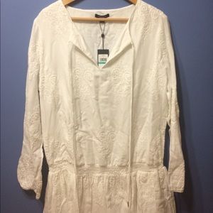 Tommy Hilfiger Drop Waist Embroidered Dress