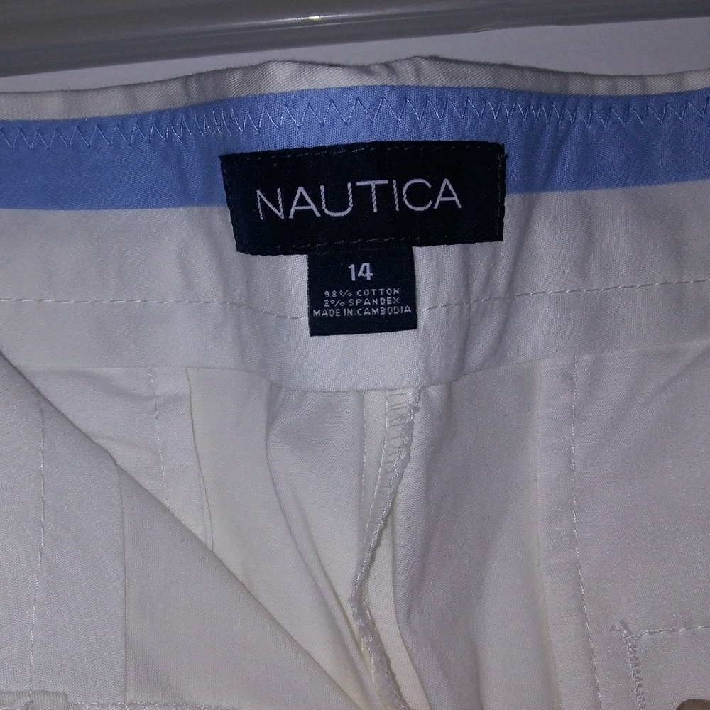 Bright white Nautica Bermuda shorts