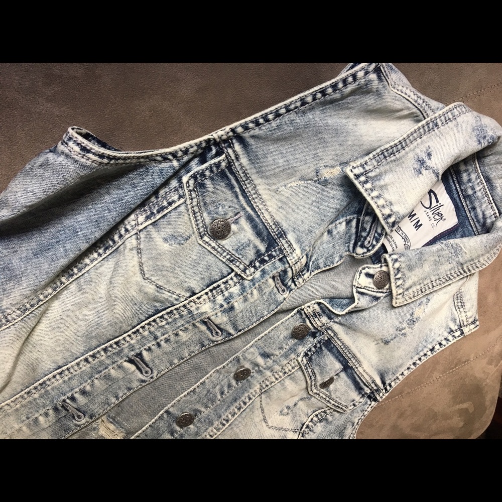Distressed Jean jacket