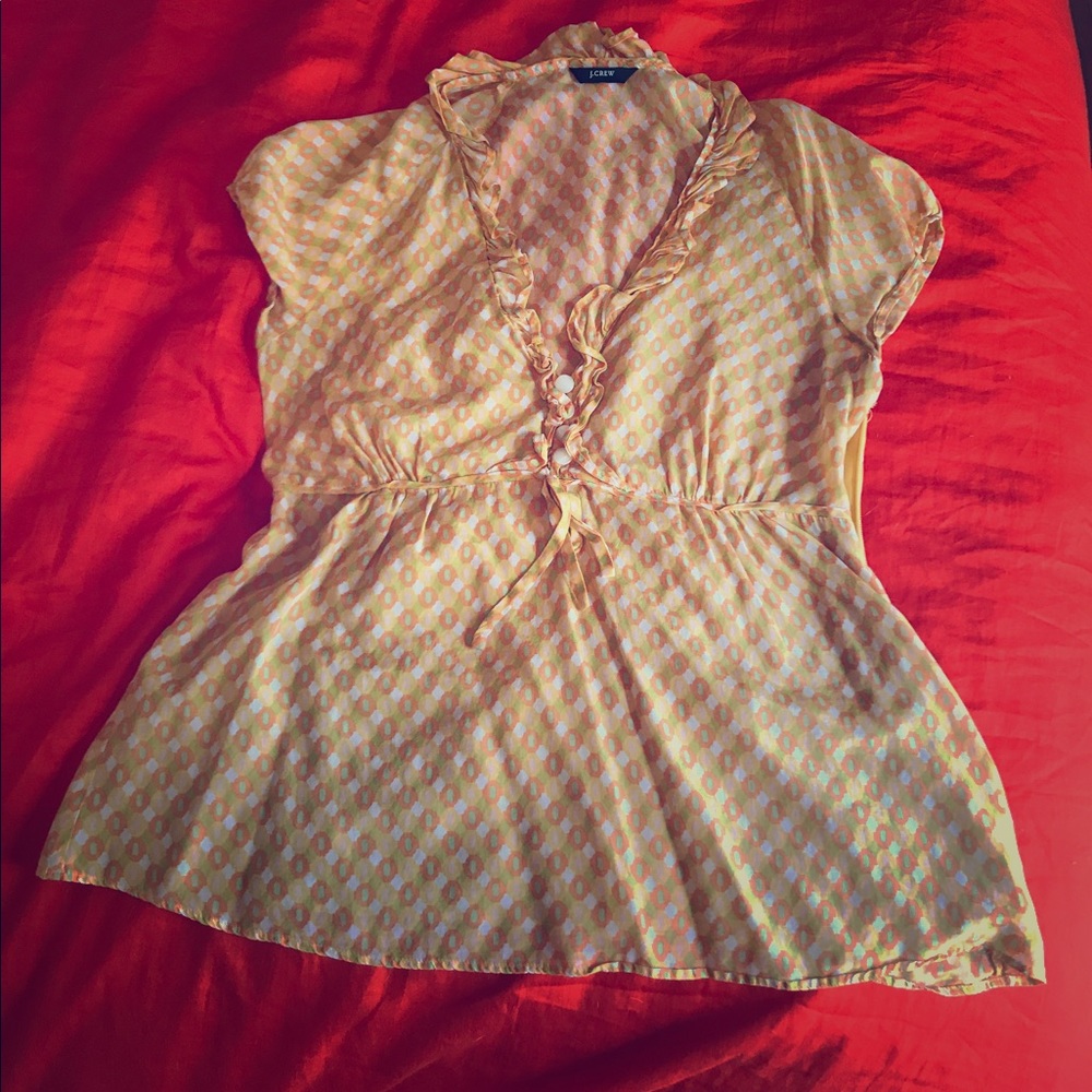 Empire waist silk J Crew blouse