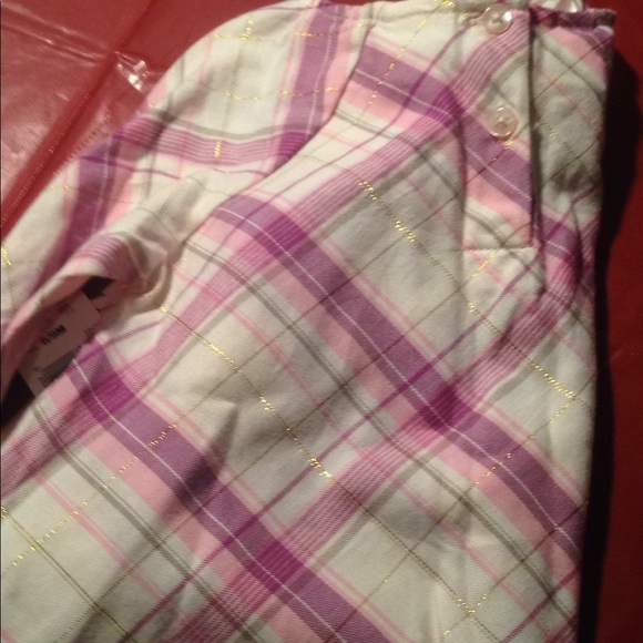 Girls pink purple plaid long sleeve dress shirt - Picture 8 of 8