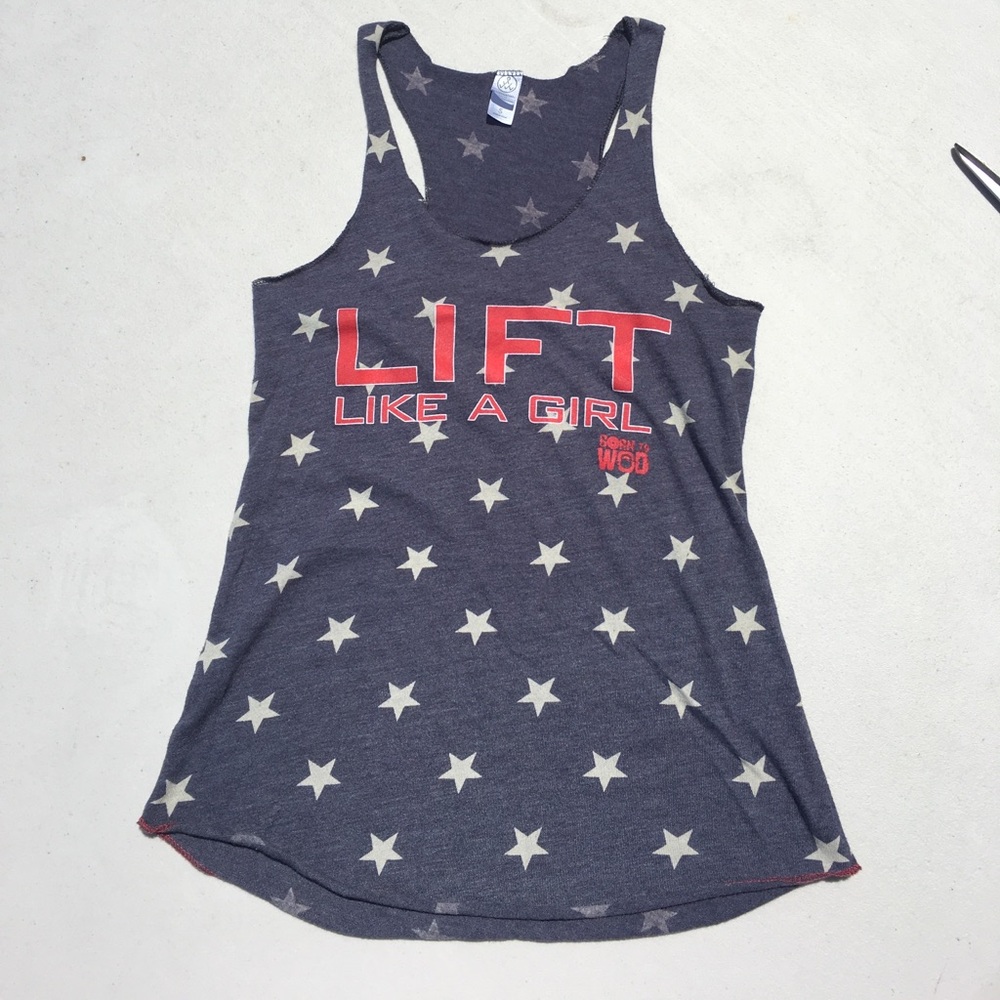 Red White & Blue work out tank top