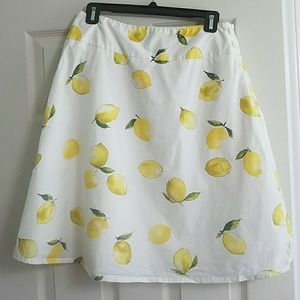 Vintage print lemon skirt