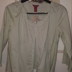 SUNDANCE Beautiful Celadon 3/4 sleeve blouse
