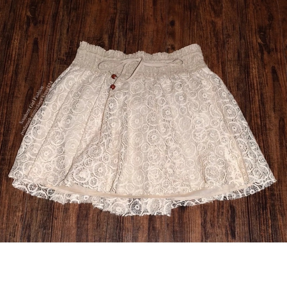 FREE PEOPLE Mini Skirt Intricate Boho Draped Swing - Picture 1 of 1