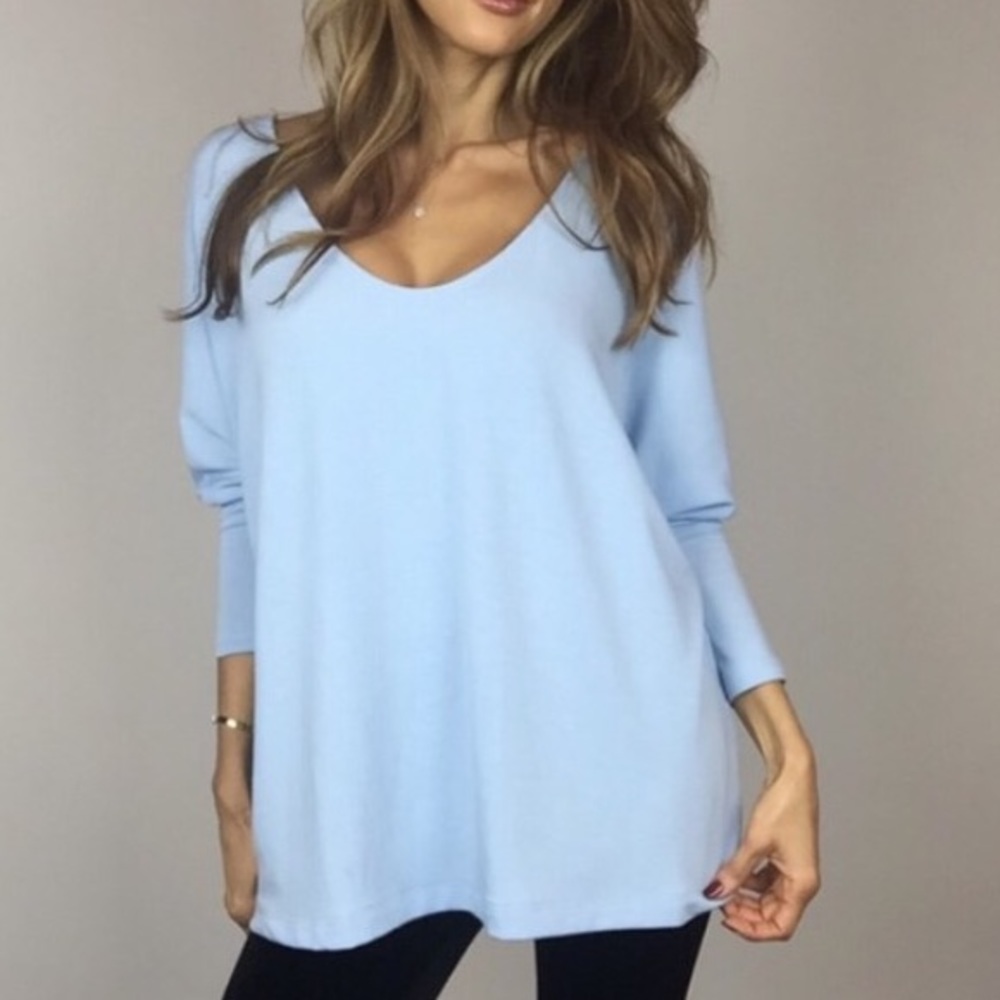 Dusty Blue Super Soft Dolman Size L