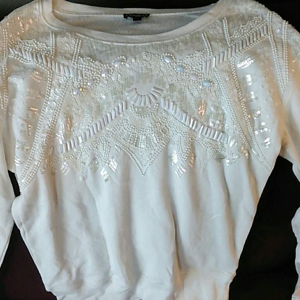 Express long sleeved white shirt