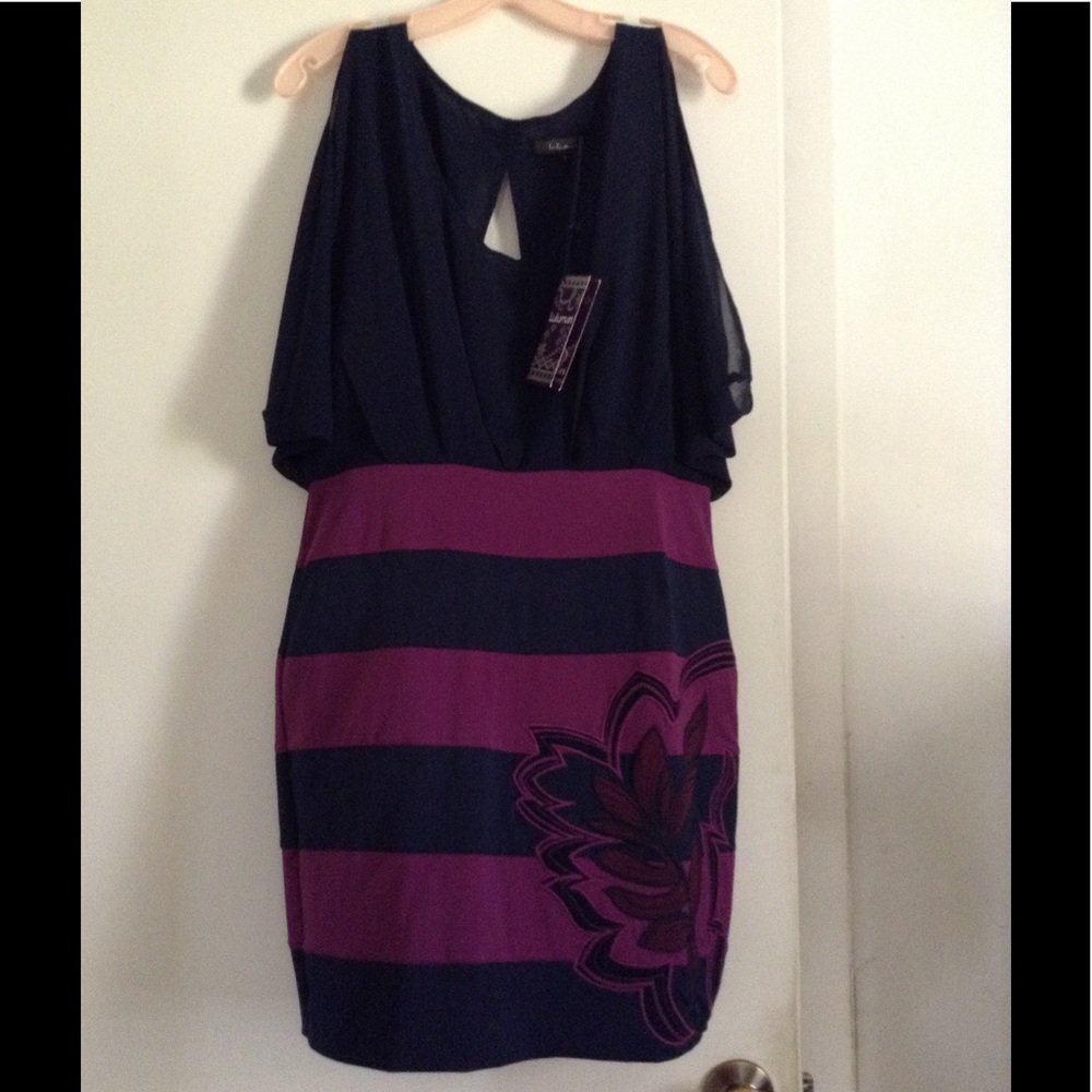 Lulumari black & violet beautiful dress