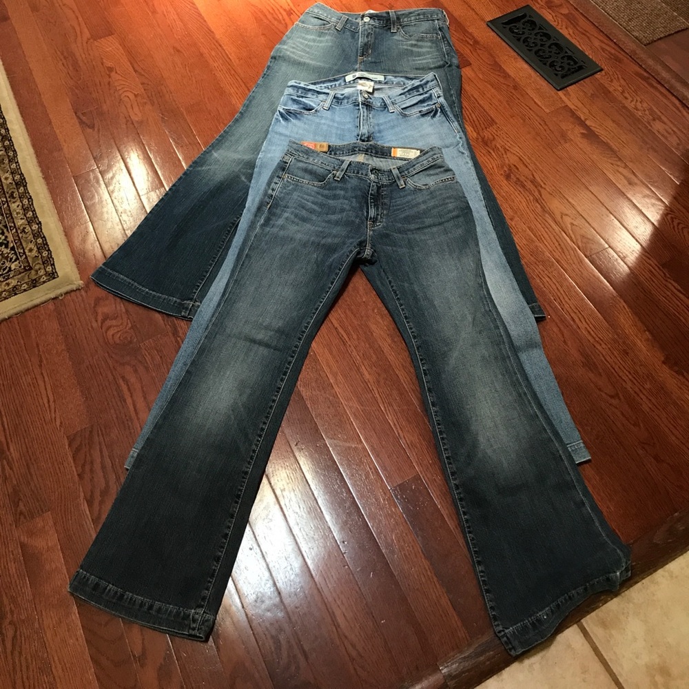 3 pairs, GAP Long and Lean Jeans. 4A (petite).