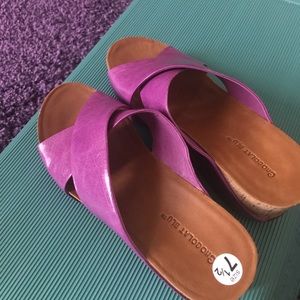 Size 7in half chocolate blu sandals new w/o tags