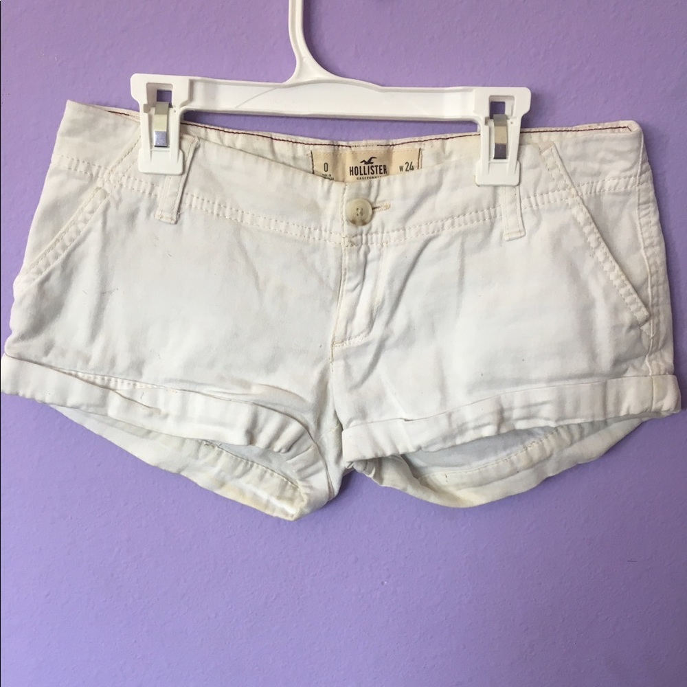 Hollister white shorts