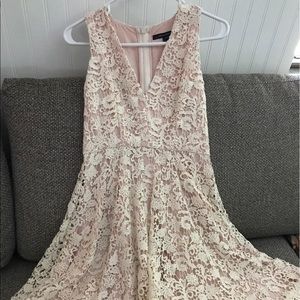 ON HOLD - French Connection Blush/Lace Dress