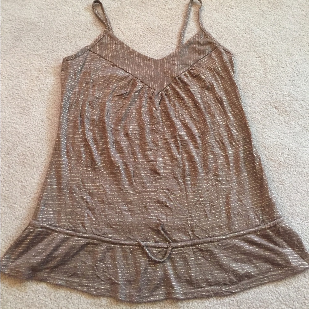 Brown & Gold Dressy Tank